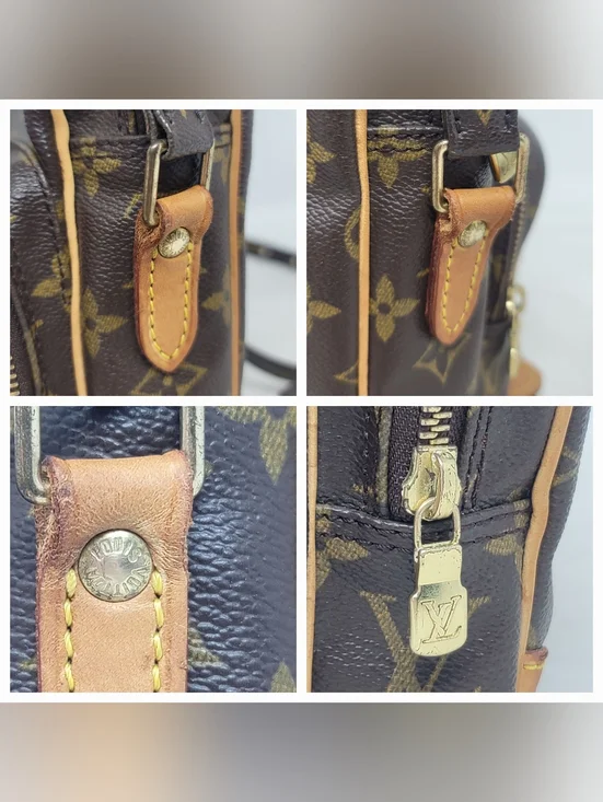 Louis Vuitton Amazone Monogram Canvas Small Crossbody Hand Bag Authentic Vintage - Picture 8 of 14